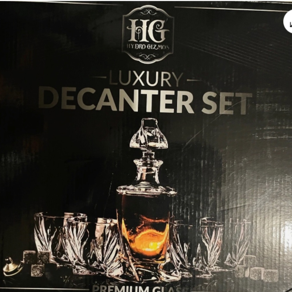 Hydro Gizmos Luxury Decanter Set Premium Glass